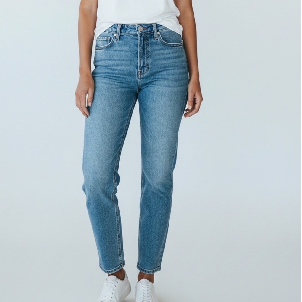 Johnny Was Women Blue Medium Wash Raw Hem Cropped Flare Jeans 30 Western Stretch